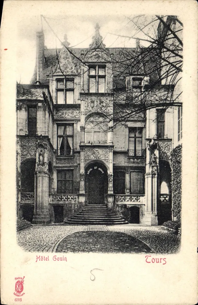 Hôtel Gouin — Tours — editor Paris, n° 693 - Frente