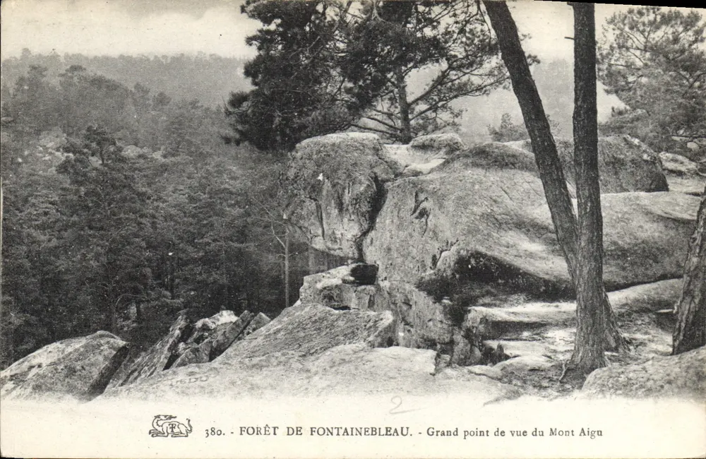 Wald von Fontainebleau — Großer Ausblick von Mont Aigu — Verleger Lédo, Nr. 380 - Vorderseite