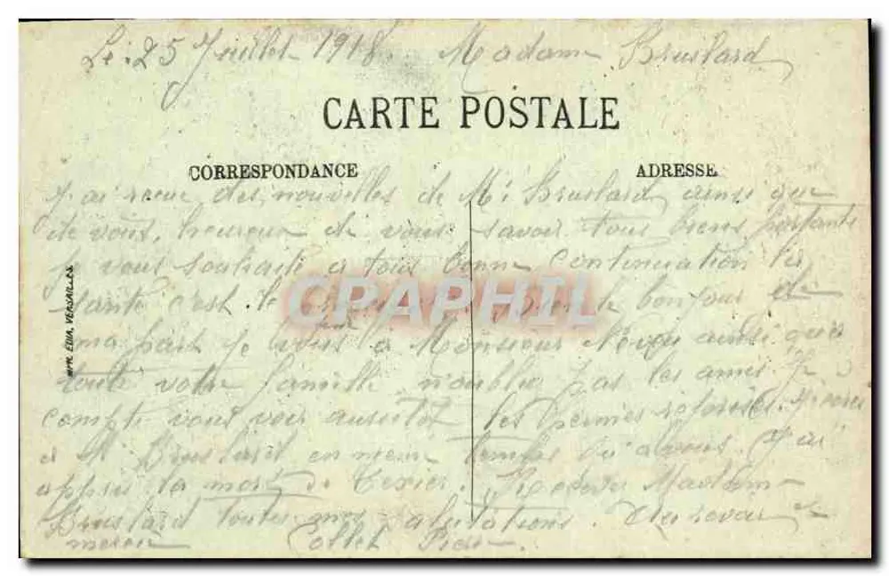 Montceaux-les-Meaux (S.-et-M.) — Alter Schloss Montceaux — Nach der Lithografie von P. L. L. de La Perche und L. L. de La Perche - Rückseite