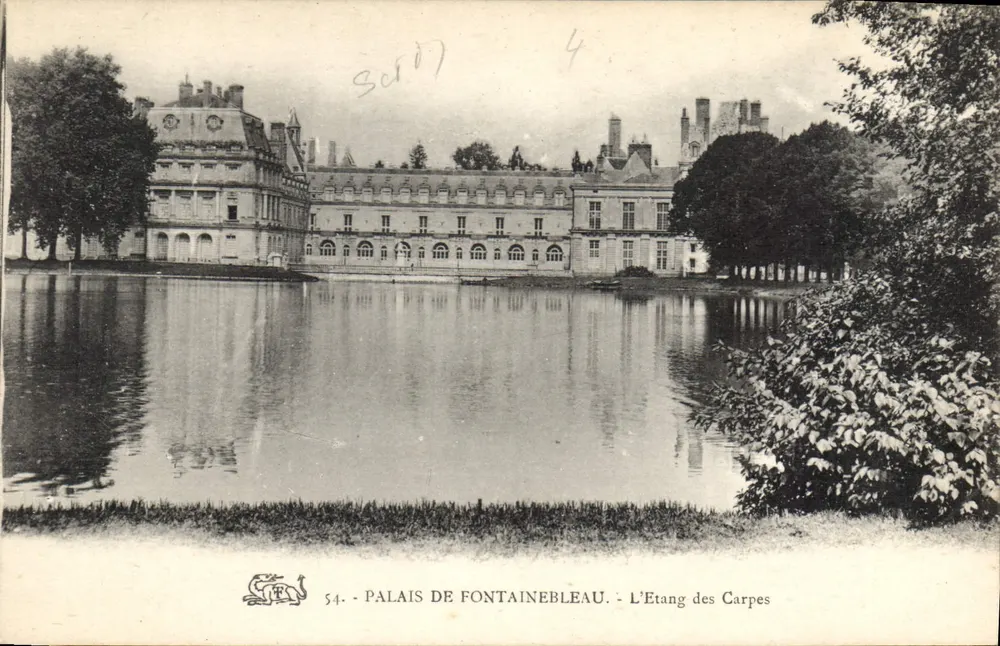 Schloss Fontainebleau — Der Karpfenteich — n° 54 - Vorderseite
