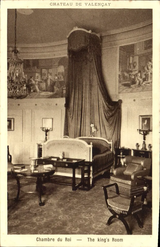 Castelo de Valençay — Quarto do Rei — A câmara do rei - Frente