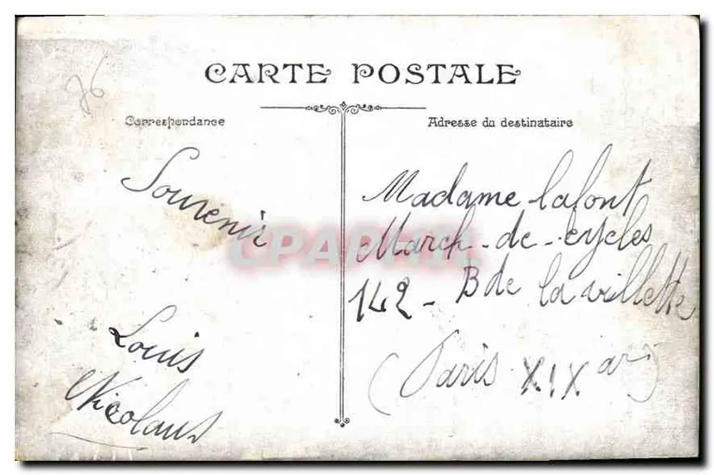 Dieppe. Das Café-Restaurant du Casino, Das Schloss — unbekannter Verleger, Nr. 2184 - Rückseite