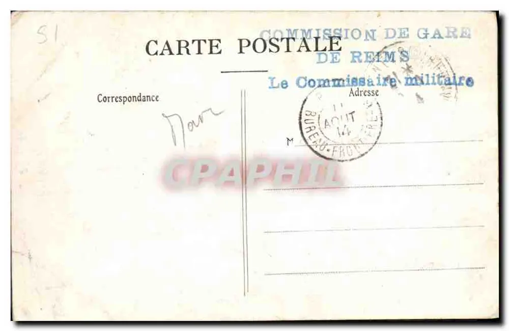 Reims — O Jardim Colbert — Bilhete postal moderno n°10 - Verso