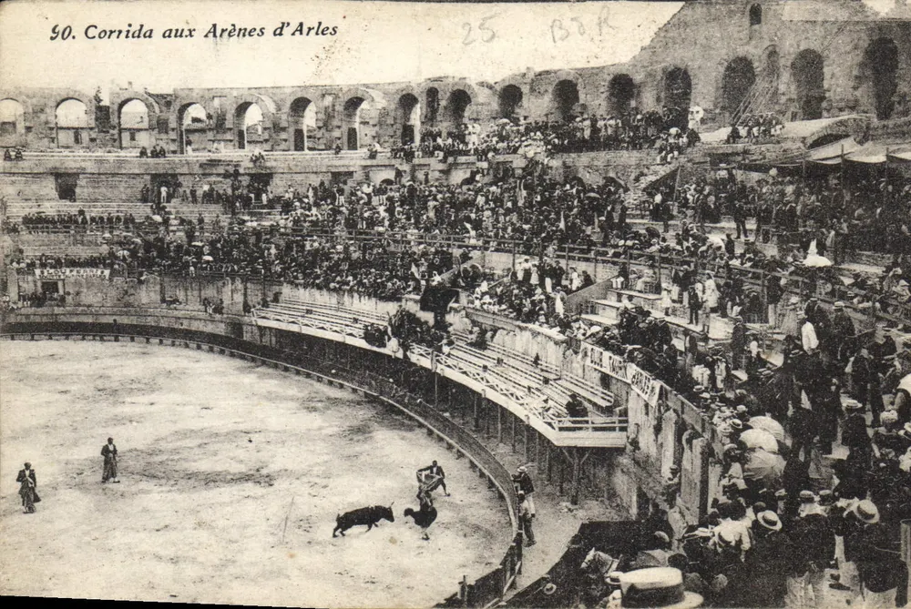 Corrida nas Aréias de Arles — Editor não identificado, número de série 50 - Frente