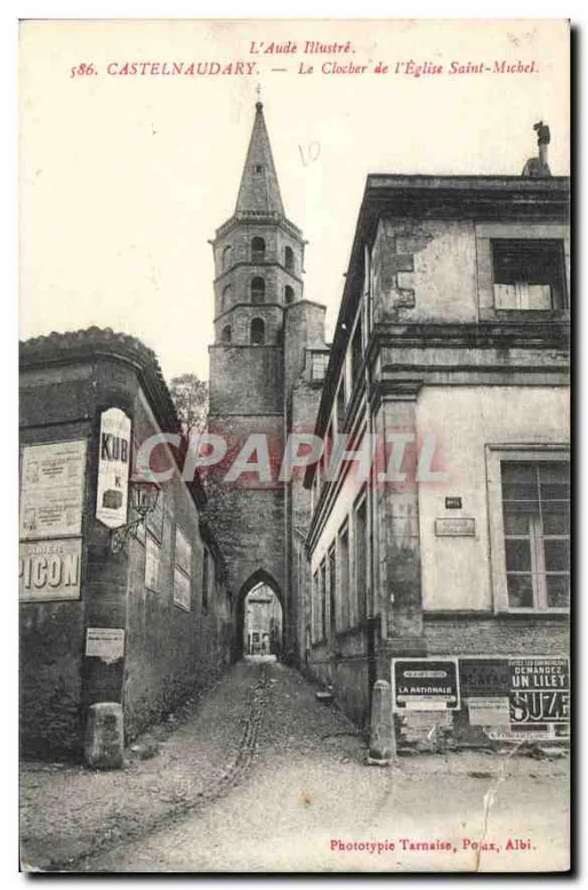 Castelnaudary — Der Glockenturm der Kirche Saint-Michel — Tarnaise Phototype, Poirat, Albi. - Vorderseite