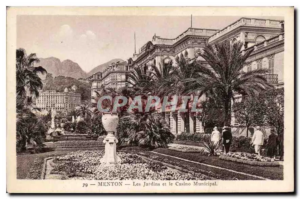 Menton — Die Gärten und das Municipale Casino — n°79 - Vorderseite