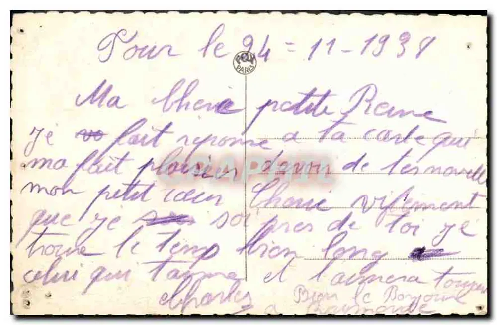 Para w strojach epokowych — studio — FOX Paris n°4283 - Rewers