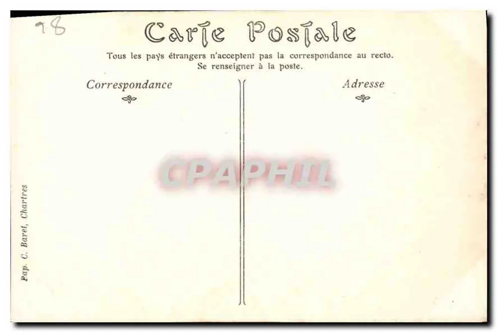 Chartres — As Flechas da Catedral — ND Phot - Verso