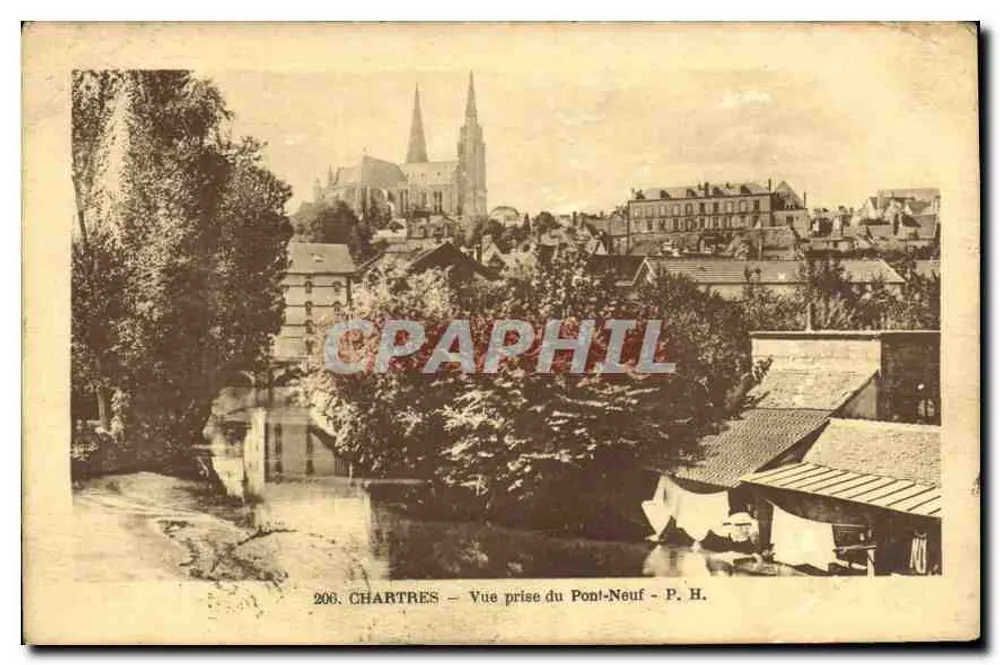 Chartres — Vista tirada do Pont-Neuf — P. H. n°206 - Frente