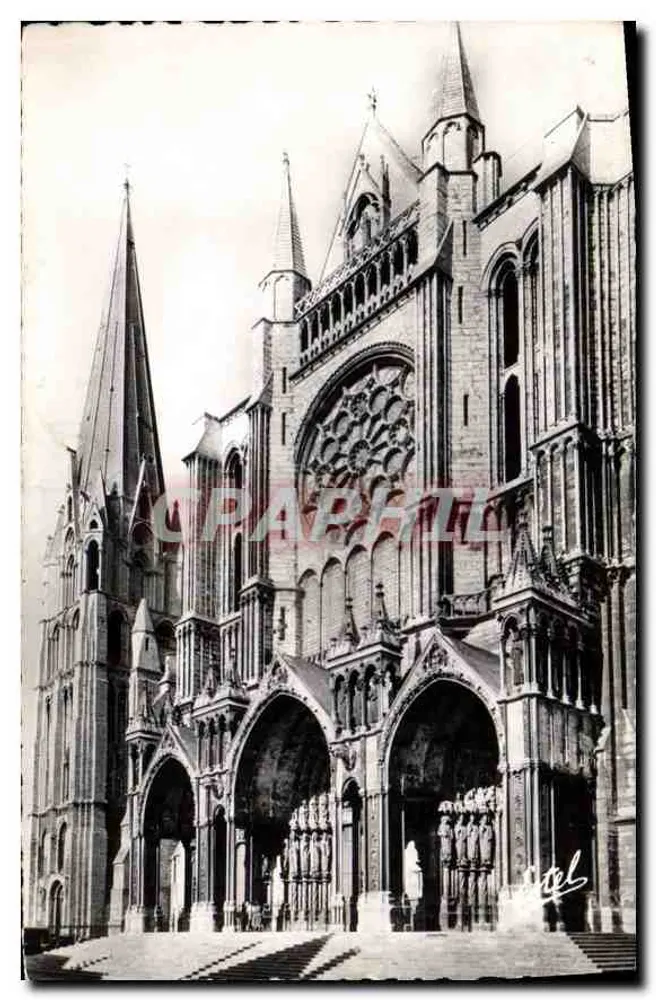 Kathedrale von Chartres — Südseite und alter Turm — Éditions de L'Évêché de Chartres - Vorderseite