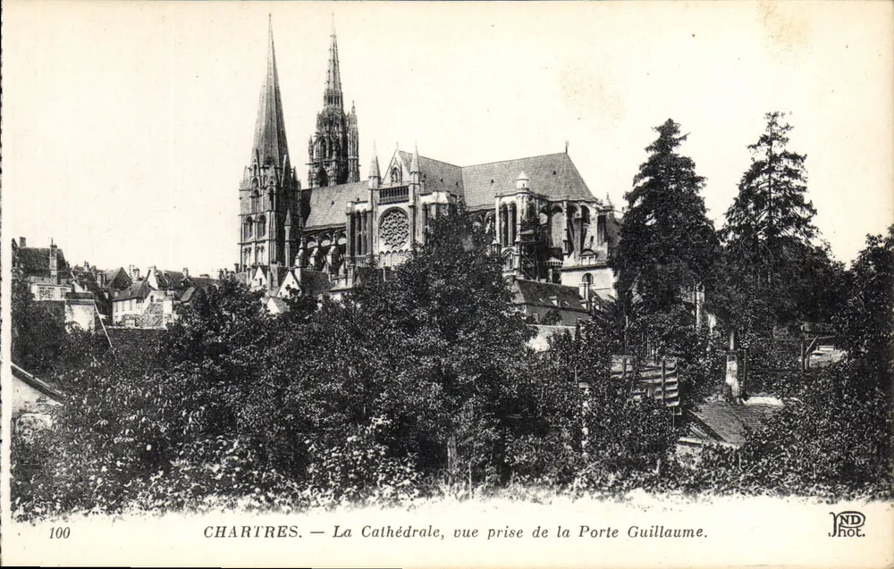 Chartres — Die Kathedrale, Ansicht von der Porte Guillaume — JND Phot. - Vorderseite