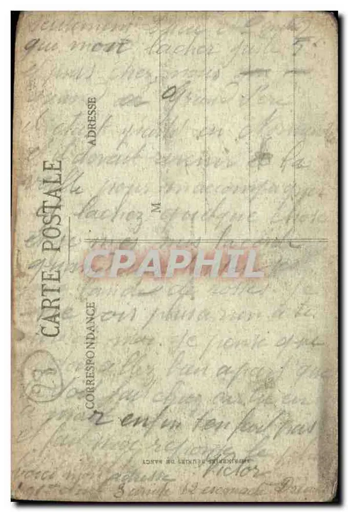 Dreux — Kasernen des 101. Linienregiments — Verlag: Imprimerie de Dreux - Rückseite