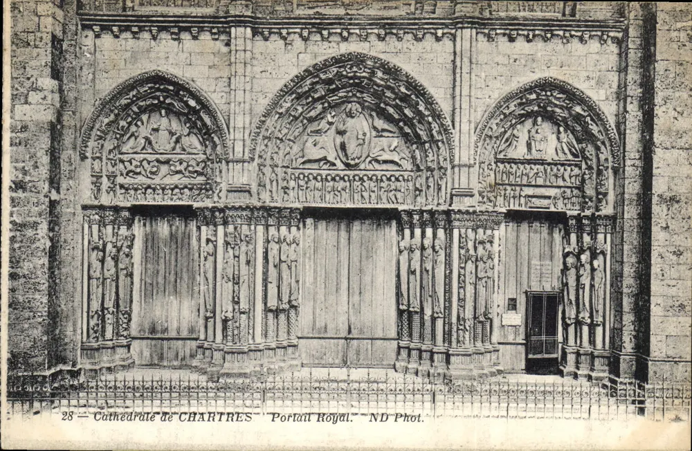 Cattedrale di Chartres — Portale Reale — ND Phot. - Recto