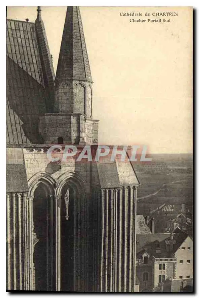 Catedral de CHARTRES — Torre e Portão Sul — editor não identificado - Frente