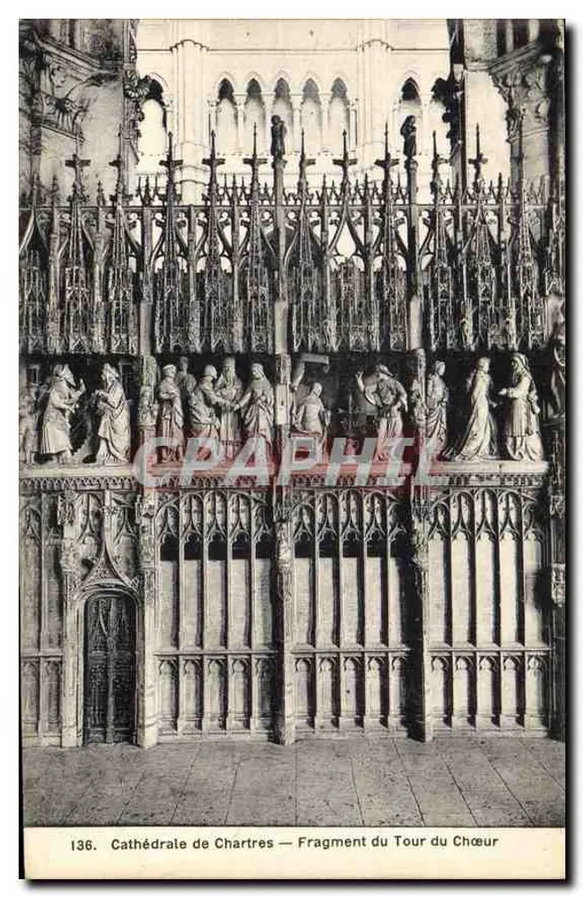 Kathedrale von Chartres — Fragment des Chorwegs — n°136 - Vorderseite