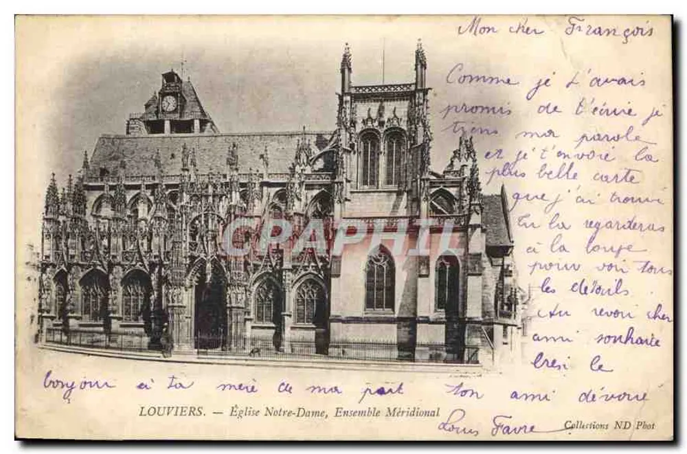 Louvières — Kirche Notre-Dame, südlicher Ensemble — ND Phot Sammlung - Vorderseite