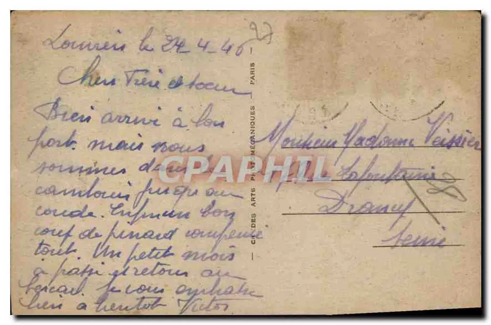 Louvières - Église Notre-Dame - Portail Sud — éditeur Cie des Arts Mécaniques, n° 147 - Rückseite