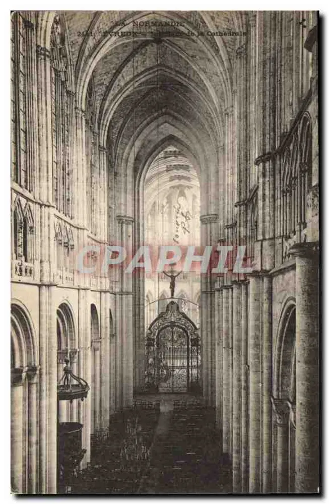 Évry - Innenansicht der Kathedrale — La Normandie, unbekannter Verlag, Nr. 2424 - Vorderseite