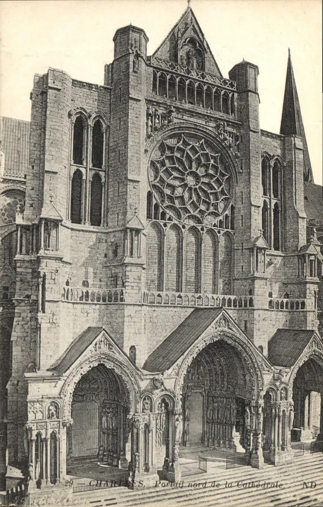 Chartres — Nordportal der Kathedrale — ND - Vorderseite
