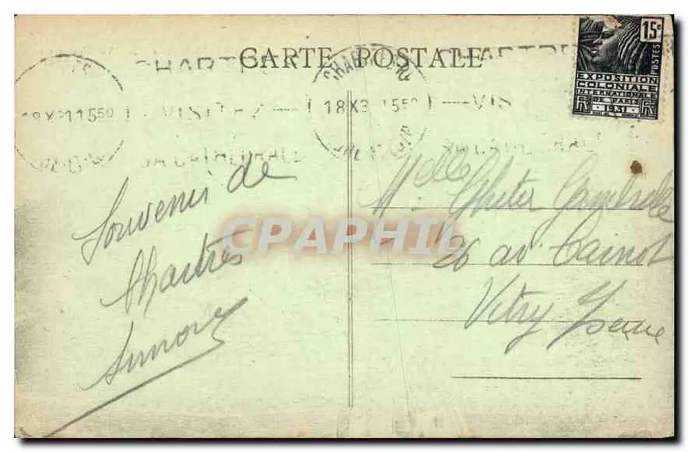 Chartres (E-et-L.) — Vista geral — G. Fouseault, Dreux - Verso