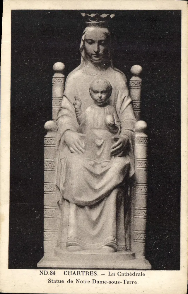 Statue der Notre-Dame-sous-Terre — Chartres — Die Kathedrale — ND.84 - Vorderseite