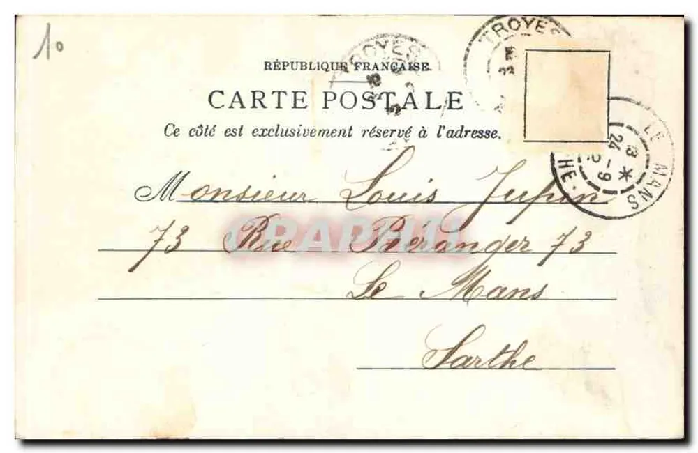 Frontão da Catedral de Troyes — J.S.T. No.18 - Verso