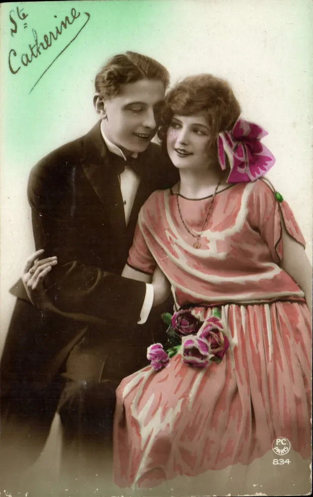 Casal jovem — Sainte-Catherine — PC PHO 834 - Frente