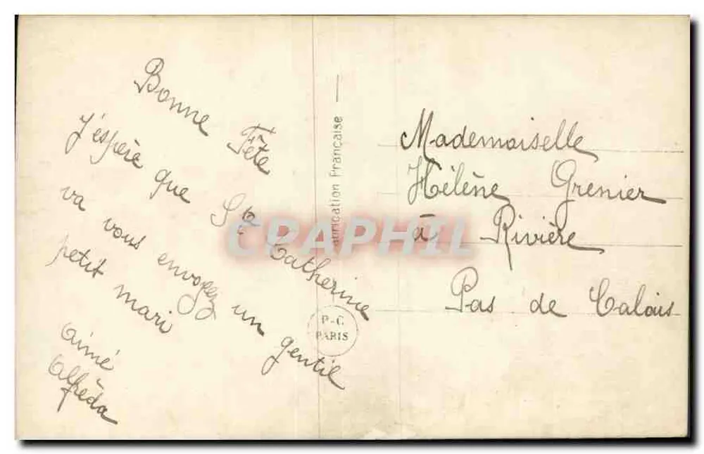 Casal jovem — Sainte-Catherine — PC PHO 834 - Verso