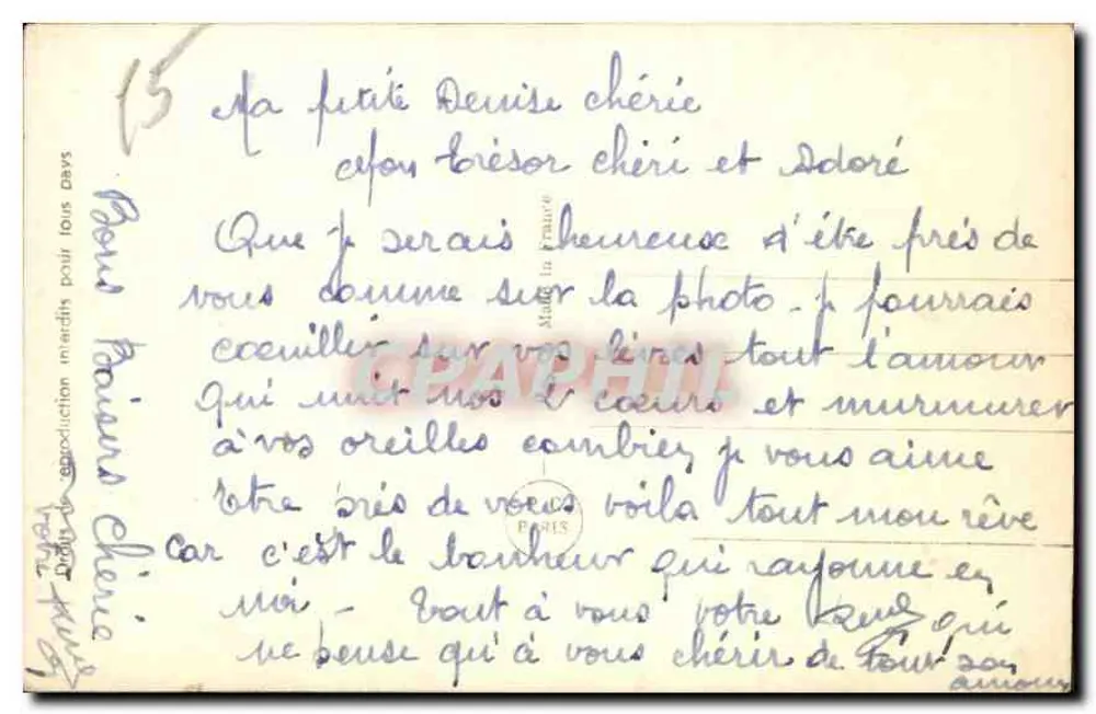 O Salto da parede — PC Paris 4413/5 - Verso