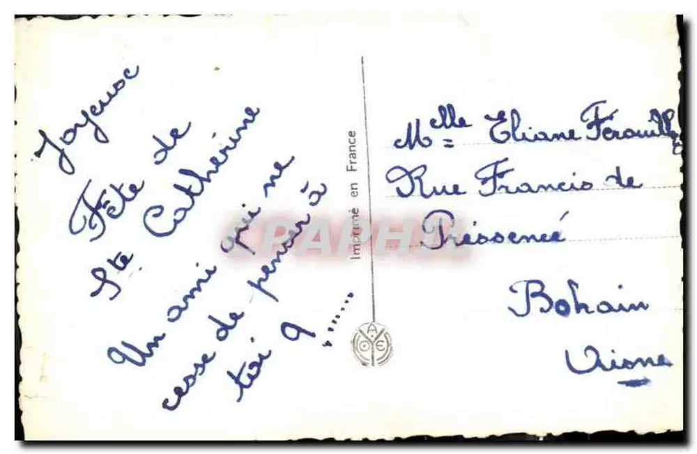 Junges Paar — junger Mann, der ein Blumenbouquet einer jungen Frau überreicht — Verlag RA NOTER n°3136 - Rückseite