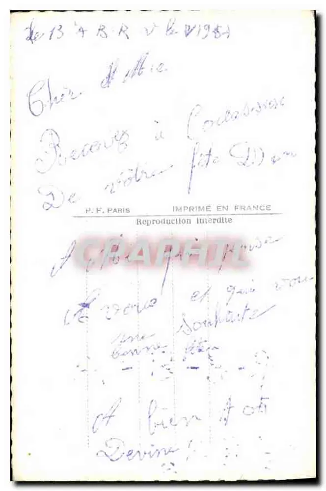 Regen aus Rosen — Verlag P.F. Paris, n° 636 - Rückseite