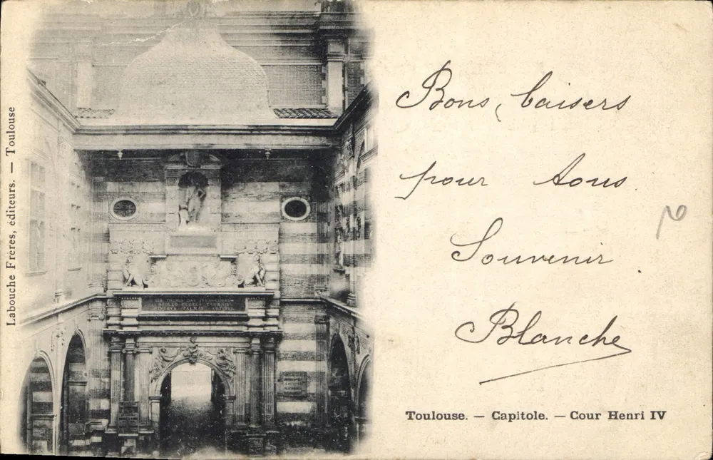 Toulouse — Cour Henri IV — Labouche Frères, editores, n° 19 - Frente