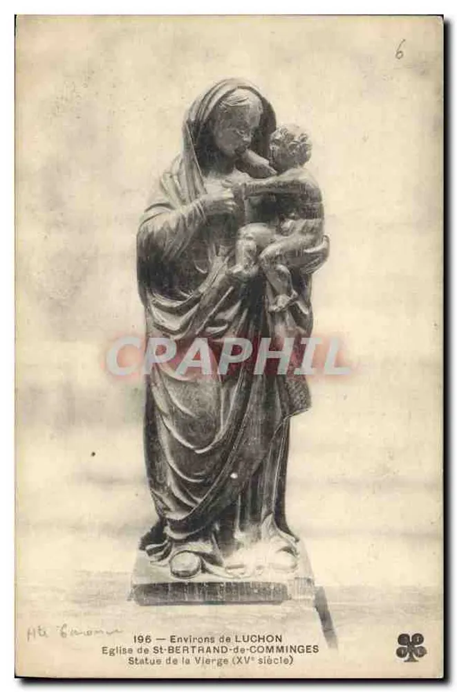 Statue der Jungfrau mit dem Kind — Kirche St-Bertrand-de-Comminges — H. Genonna, Nr. 6 - Vorderseite