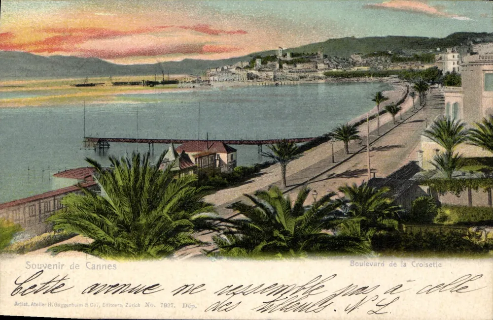 Cannes — Boulevard de la Croisette — Atelier W. Guggenheim & Co. n° 7937 - Frente