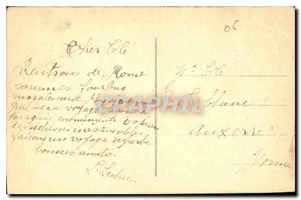 Nice — O mosteiro de Cimiez — Editor não identificado, número de série não visível - Verso