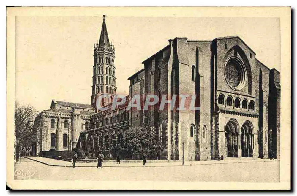 Toulouse — A Igreja de São Sernim — Héliogravure Cl. Falandry, Toulouse - Frente
