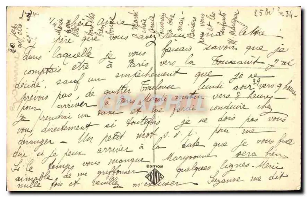 Toulouse — Innere des Capitols — Saal der Ehrwürdigen — n°220 - Rückseite