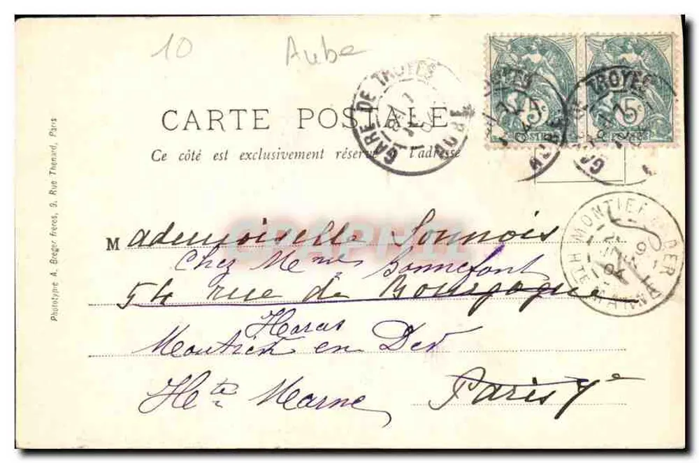 Troyes — Kirche der Madeleine — Der Chorvorhang — Ch. Gris, Verlag Troyes - Rückseite