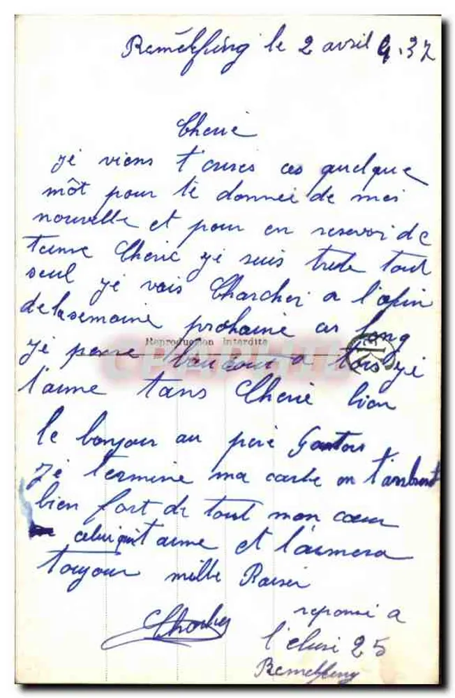 Liebespaar — romantischer Text — unbekannter Verleger, n° 4893 - Rückseite