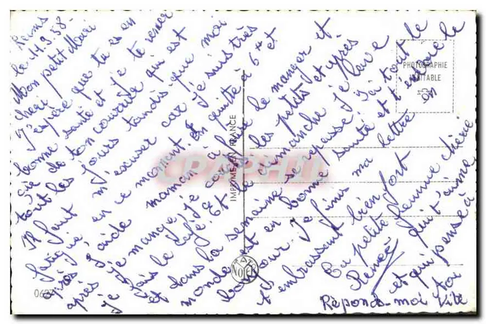 Primi amori — Giorno indimenticabile per una ragazza — Stampa in Francia - Verso