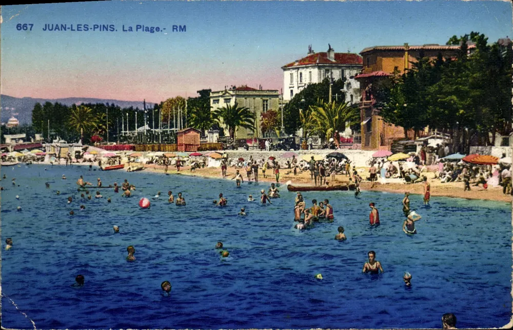 Juan-les-Pins — A Praia — Edição Rostan, n° 667 - Frente