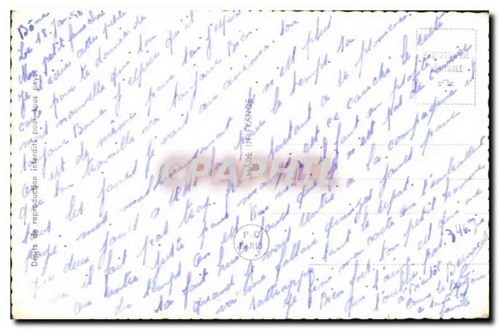 Liebespaar — intime Szene — PC Paris n°6707 - Rückseite
