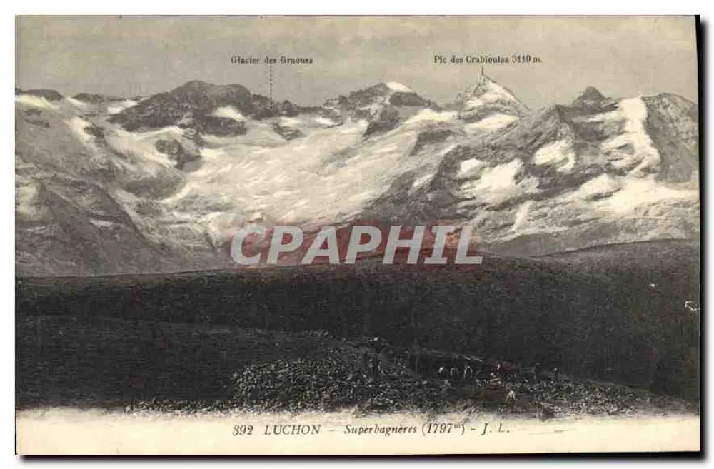 Glaciar dos Granozes e Pico dos Grabioules - Superbagnères - J. L. - Frente
