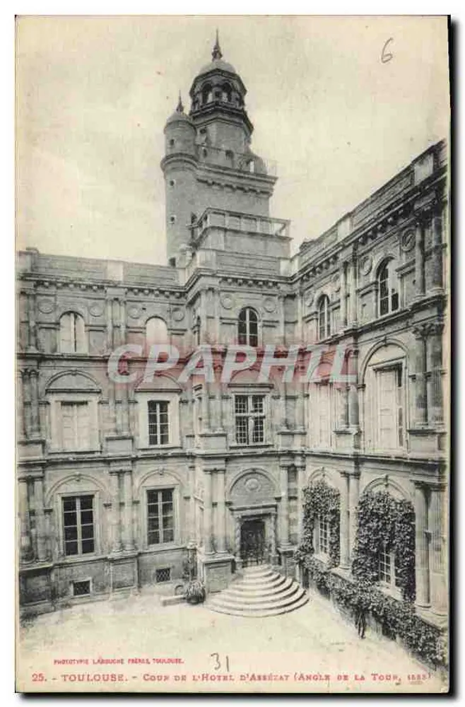 Toulouse - Ansicht des Hôtel d'Assézat (Ecke der Turm) — Phototype L'Arbouche Frères, Toulouse, Nr. 25 - Vorderseite