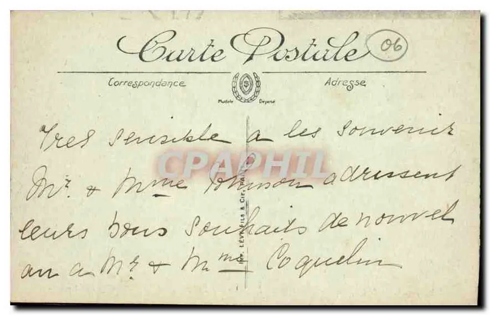 NICE — Blick auf den Quai des États-Unis von den Ponchettes — Selecta - Rückseite
