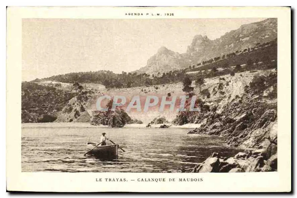 Le Trayas — Calanque de Maudois — Agenda P.L.M. 1925 - Frente