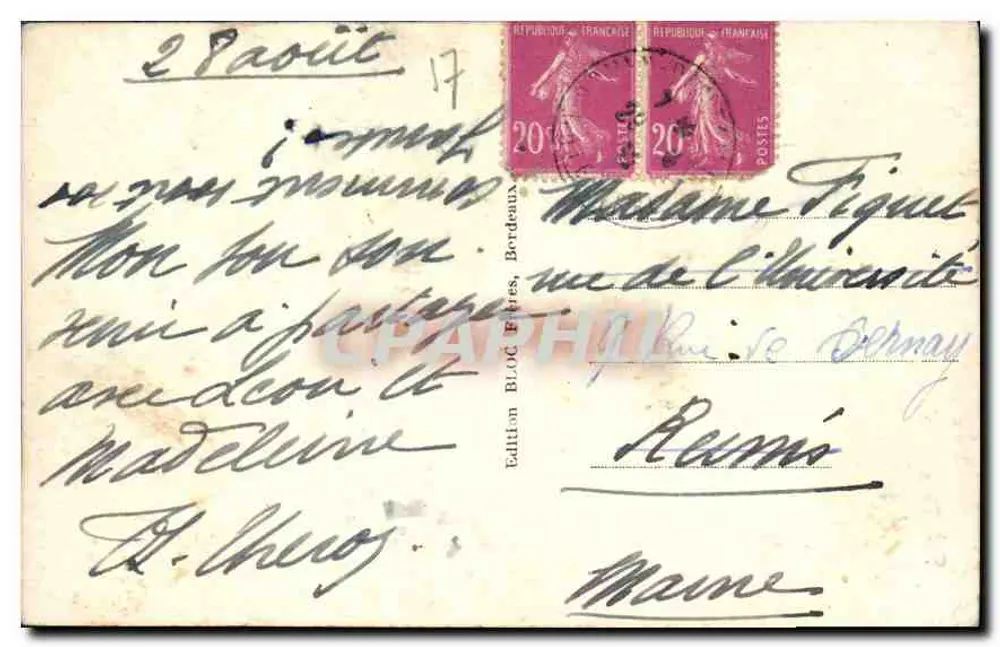 Pont-Aillac-Royan — Vista Geral — Praia Norte — Tito - Verso