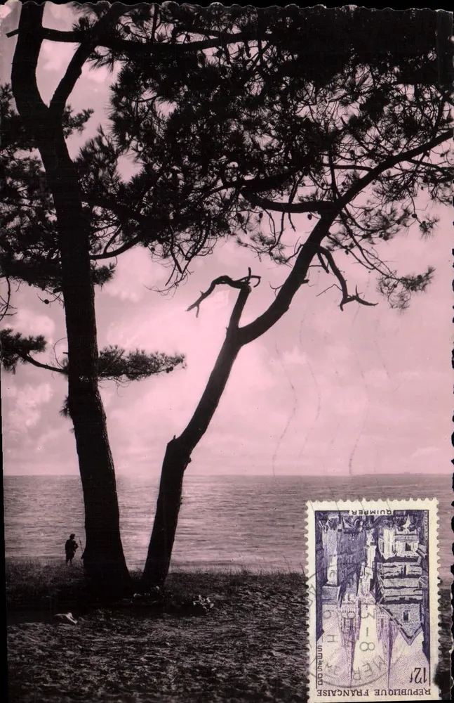 Pôr do sol no Oceano — A Grande Côte (Charente-Maritime) — Edições Van Eyck-Rotleead - Frente