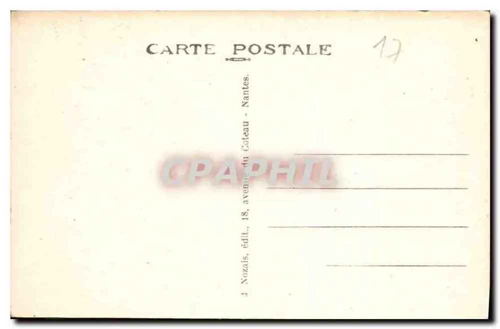 La Rochelle (Ch Inf) — A Promenade du Mail — J. Nozalis, editor, 18, avenue du Coteau - Nantes - Verso