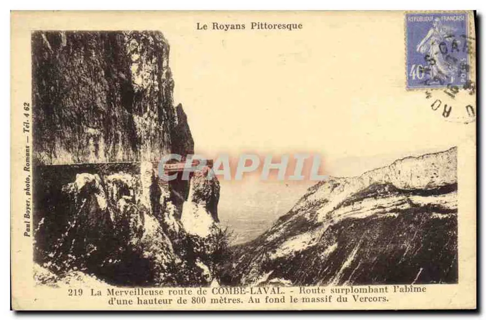 Die malerische Royans — Route de Combe-Laval, 800 Meter — Paul Boyer, Foto, Romana, n°219 - Vorderseite
